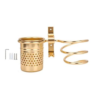 Imagem de Suporte para Secador de Cabelo, Suporte para Secador de Cabelo Em Alumínio Espacial Rack Organizador Montado na Parede Com Gancho Duplo, Armazenamento Ventilado para Pente e