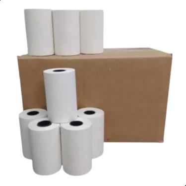 Imagem de Bobina Termica Branca 80x40 Com 30 Rolo de Papel para Nota Fiscal Recibos Comprovantes Impressos