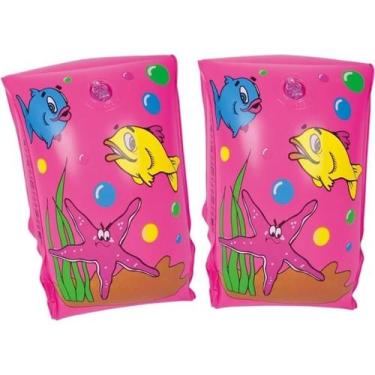 Imagem de Boia de Braço Inflável Infantil Estampada Rosa Piscina Rosa Crianças -