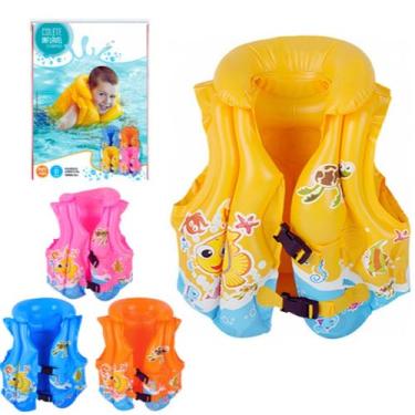 Imagem de Colete Inflável Estampado Infantil Estampado Segurança e Diversão Aquá