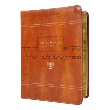 Imagem de Bíblia judaica completa  capa de luxo caramelo  traduzida por david h 