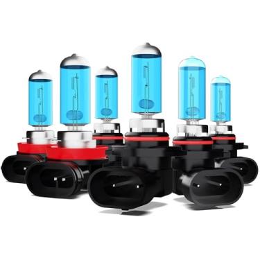Imagem de ZPXGIZT Lâmpadas adequadas para Honda Odyssey 2005-2010, 9005 9006 H11 Faróis de neblina de farol alto baixo combo de lâmpadas de halogênio de alto desempenho, luz branca 6000K, pacote com 6