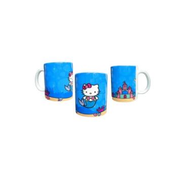 Imagem de Caneca porcelana - Hello kitty kuromi - sublimação, Azul