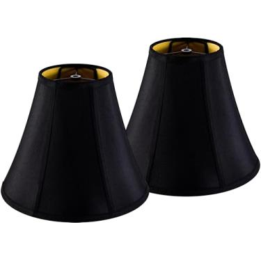 Imagem de GO&SO Conjunto De Abajures Black Bell Com 2 Abajures Médios De 6" De Altura X 13" De Altura X 10,6" De Altura (Aranha) Abajur Tradicional Para Abajur De Mesa E Abajur De Chão - Abajur De Substituiçã