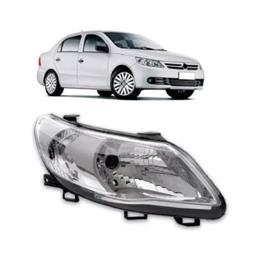 Imagem de Farol Gol G5 2009 a 2013 Simples Cromado Lado Direito