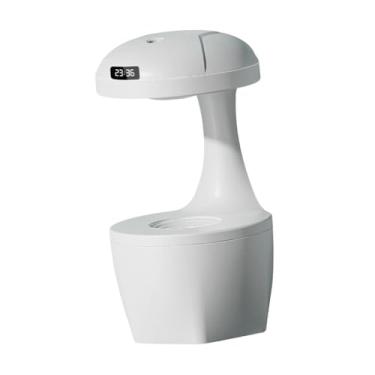 Imagem de Ioensy Umidificador de ar com iluminação LED 800ml Anti -gravidade de água de água de retrofluxo para o berçário da sala de amigos do escritório, Branco