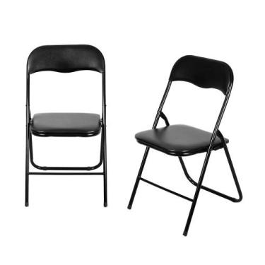 Imagem de Kit com 2 Cadeiras Dobrável Boxbit Lena para Sala bar cozinha