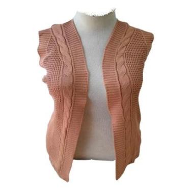 Imagem de Colete Feminino Tricot Premium Aberto Quentinho Plus Size-Feminino