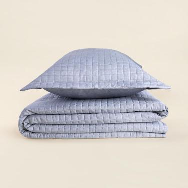 Imagem de Kit Colcha King Mesh Cinza - A\CASA