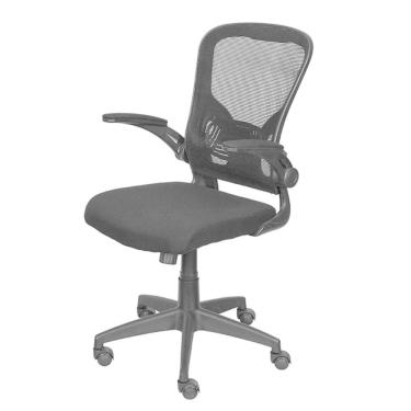 Imagem de Cadeira Escritório Giratória NR-17 Diretor Bogotá Or Design Tela Mesh Preta Base Rodízio Nylon Preto