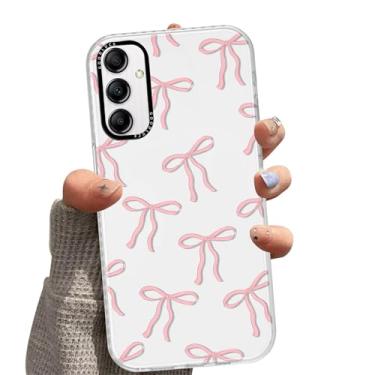 Imagem de Zrutru Linda capa de telefone com laço rosa para Samsung Galaxy A14 5G capa fofa moda feminina padrão de laço para mulher capa de telefone macia fina de silicone à prova de choque Funda para Samsung