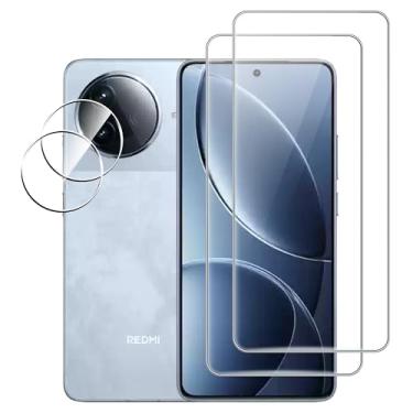 Imagem de Suttkue Protetor de tela para Xiaomi Poco F7 Pro/F7 Ultra 5G com protetor de lente de câmera, rigidez 9H antirarranhões vidro temperado, compatível com capas, anti-impressões digitais, anti-arranhões