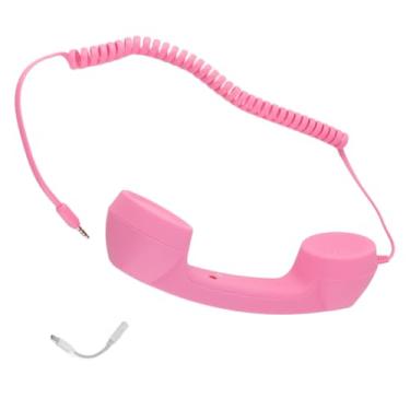 Imagem de Aparelho de telefone celular GRCFUMO, USB C Provo de telefone Vintage Vintage Haplet com soquete de 3,5 mm, aparelho de telefone Retro vintage para smartphone (Rosy)