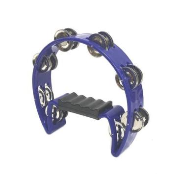 Imagem de Pandeiro Meia Lua Iniciante / Profissional PML 001PK - Azul Escuro // 