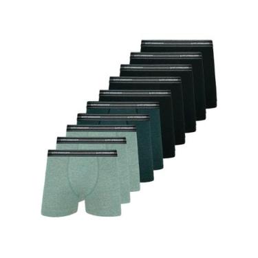 Imagem de Kit com 10 Cuecas Boxer Lupo 523-088 Colorido, Preto, GG