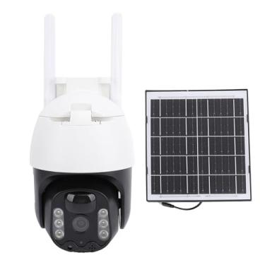 Imagem de Câmeras de Segurança Solar Cryfokt 1080p, Câmera de 320 Graus de Câmera Externa 2.4g Wifi para Casa, Detecção de Movimento Pir/ai, Visão Noturna Colorida, áudio de 2 Vias