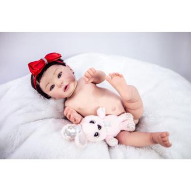 Imagem de Bebê Reborn Menina Realista Silicone, Toma Banho