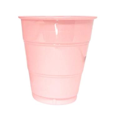 Imagem de Copo De Plástico Silver Rosa 210ml 10 Un