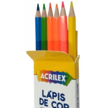 Imagem de Lápis De Cor Neon 6 Cores Acrilex