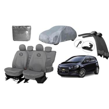 Imagem de Jogo capa couro cinza Sonic + capa de cobrir impermeável - ferro tech 