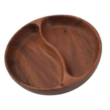 Imagem de Bandejas de Madeira, Bandeja de Madeira Esculpida à Mão para Salada, Sobremesa, Frutas, Charcutaria, Presentes de Casamento, Decoração de Casa para Qualquer Ocasião (Grande