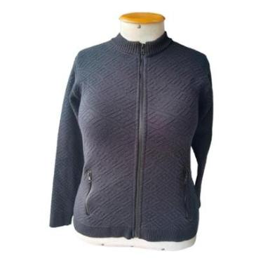 Imagem de Jaqueta Feminina Super Grossa Plus Size Zìper Tricot Premium-Feminino