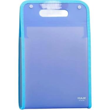 Imagem de Pasta de Arquivo A4 Organizadora de Material Escolar Arquivos Sanfonada(3,Azul)