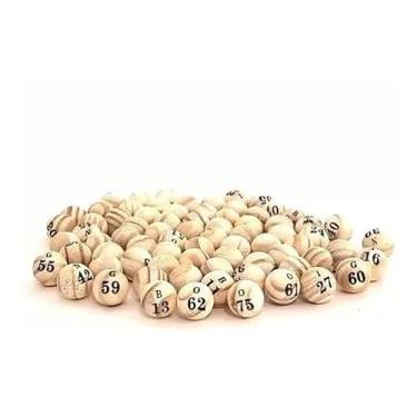 Imagem de Bolinhas Numeradas 1 A 75 Madeira 24 MM Para Jogo De Bingo N°4