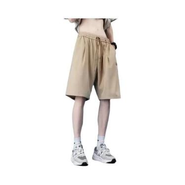 Imagem de Calças Esportivas Masculinas com 5 Bolsos - Shorts Cargo Folgados para