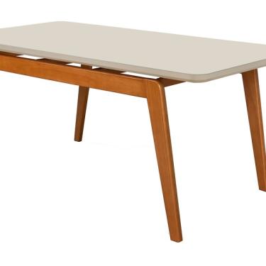 Imagem de Mesa De Jantar 4 Lugares Retangular Belem Base Madeira