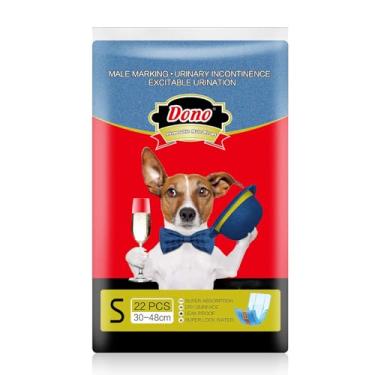 Imagem de Fraldas descartáveis para cães Dog Jeans masculino super absorvente Fraldas macias para cães para cães, proteção contra vazamento Urinação ou incontinênciaDono S