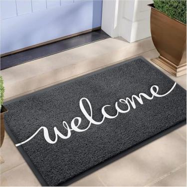 Imagem de EARTHALL Tapetes engraçados de boas-vindas, tapete de porta frontal para entrada externa, entrada externa/interna, tapetes de entrada interna, decoração de varanda de casa ao ar livre 76 cm x 44,5 cm