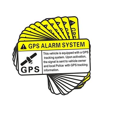 Imagem de 12 Pcs GPS Tracking Sticker for Cars, Self Adhesive Track Stickers, PVC Car Tracker Warning Stickers, GPS Tracker Sticker for Motorcycle Car Bike Truck Trailer Vehicle Safety Bumper