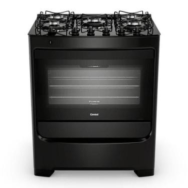 Imagem de Fogão à Gás Consul, 5 Bocas, Mesa de Vidro, Preto - CFS5VBE, Preto, Bi