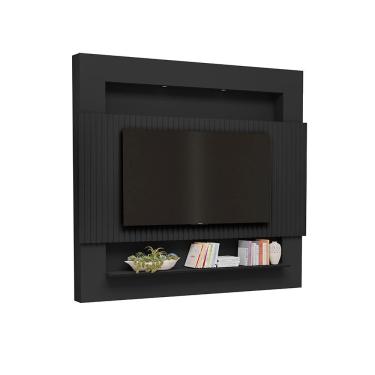 Imagem de Painel Ripado Tv 75 Polegadas Bérgamo Preto