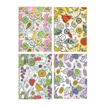 Imagem de Caderno Espiral Capa Dura 1 Matéria - 80 Folhas - Fru Fru - São Domingos