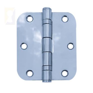 Imagem de Dobradiça Polida C-redondo Inox Com Rolamento 3 ½ X 3