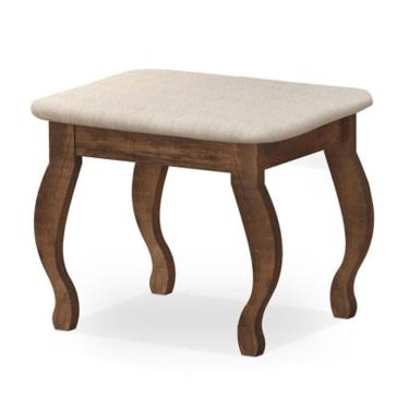 Imagem de Banqueta Almofadada Para Penteadeira Camarim Malbec - Móveis Luapa Malbec