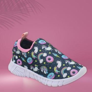 Imagem de Tênis Infantil Escolar Calce Fácil Menina Confortável Sapato - Clarabe