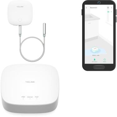 Imagem de YoLink Sensor De Vazamento Água 2, Residencial Inteligente Maior Alcance Do Mundo Com 1/4 Milha, Detector Sirene Integrada Até 105 Db, Compatível Alexa E Ifttt - Hub Incluído