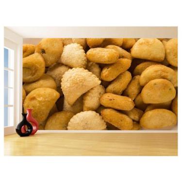 Imagem de Papel De Parede Alimentos Salgados Coxinha Bar 3,5M Al510 - Você Decor
