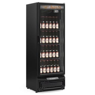 Imagem de Cervejeira Vertical Porta De Vidro 410 Litros Gcb40vlb Gelopar Expositor All Black 220v