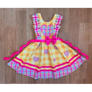 Imagem de Vestido Junino Coração Xadrez - JOANINHA BABY, 06 ANOS