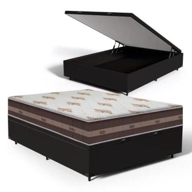 Imagem de Cama Box Baú com Colchão de molas Anjos Classic Pocket Viúva 128cm - A