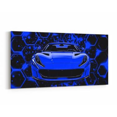 Imagem de Feelyou Arte de parede em tela de carro de corrida para sala de estar carro esportivo grande arte jogos esportes radicais pinturas de parede crianças meninos adolescentes fotos banheiro quarto sala de