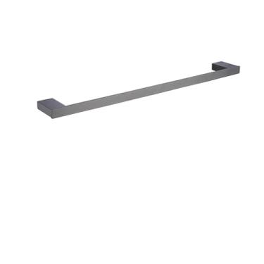 Imagem de Conjunto de banheiro cinza SUS304 – Toalheiro de aço inoxidável, suporte para papel higiênico, prateleira de vidro, armazenamento de canto, 5 peças, toalheiro individual