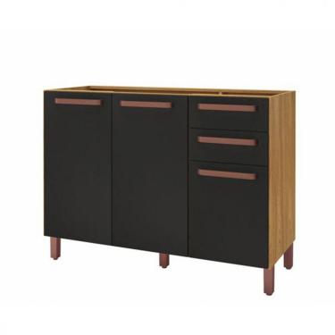 Imagem de Balcão Indekes Monza 3 Portas 2 Gavetas 120cm