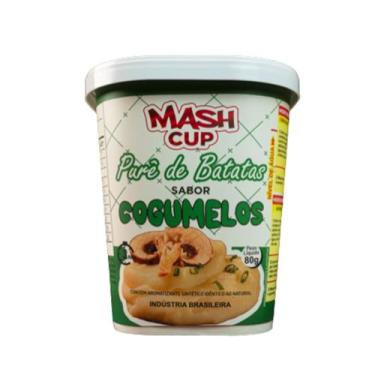 Imagem de Kit 5x Purê de Batata Instantâneo Mash Cup 80g  Sabor Cogumelo para Re