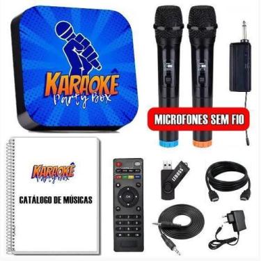 Imagem de Karaokê Party Box +2 Microfones S/Fio + Catalogo Encadernado