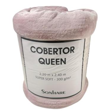 Imagem de Cobertor Queen Sultan Sonhare Toque de Seda 300g/m² Ultra Macio Super Soft 2,20m x 2,40m (Rosa Cristal)